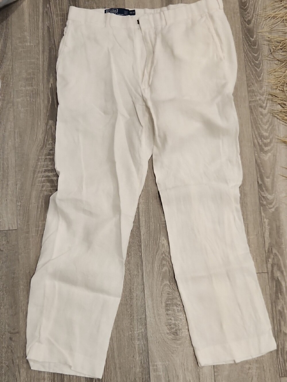 Ralph Lauren White Linen Chinos